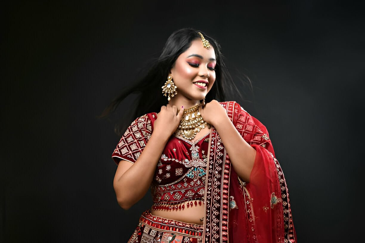 wine colour saree
