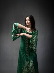 party wear gown with dupatta