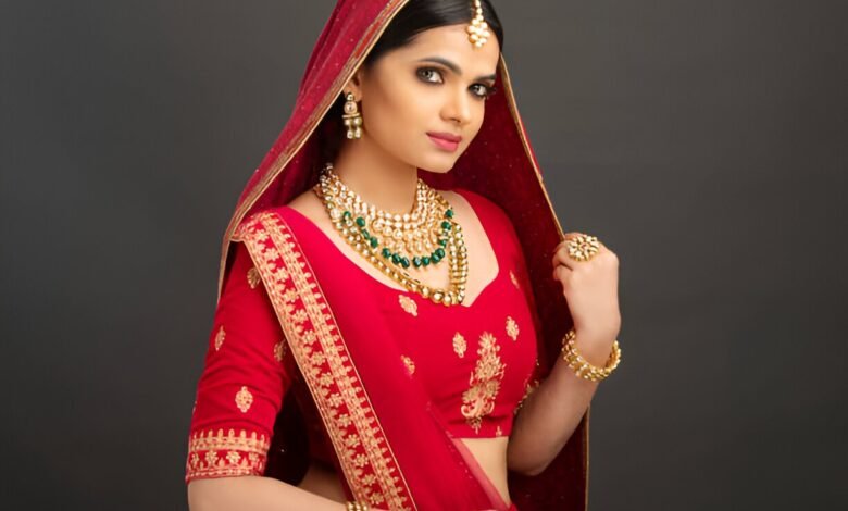 bridal dupatta style