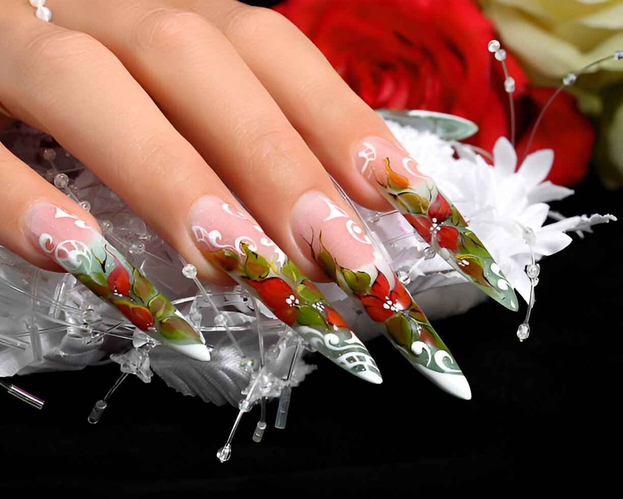wedding bridal nail art