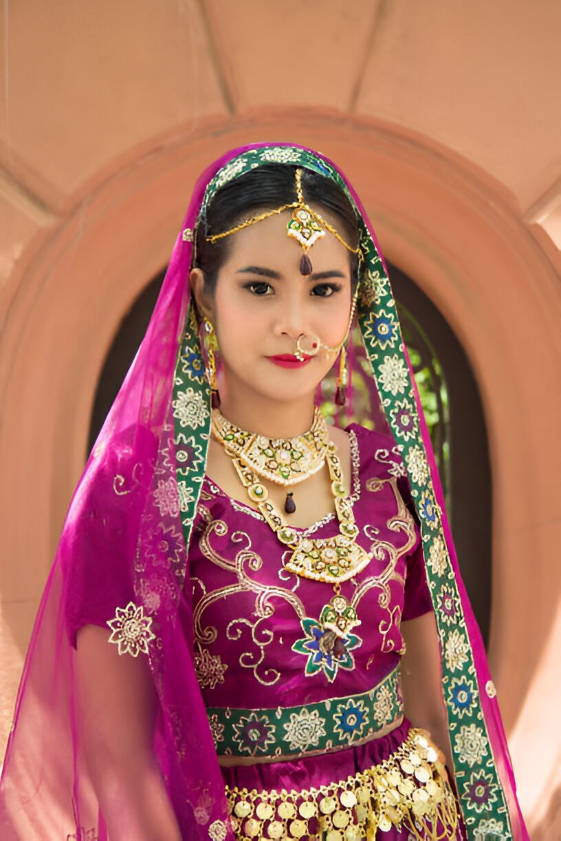 pink bridal lehenga