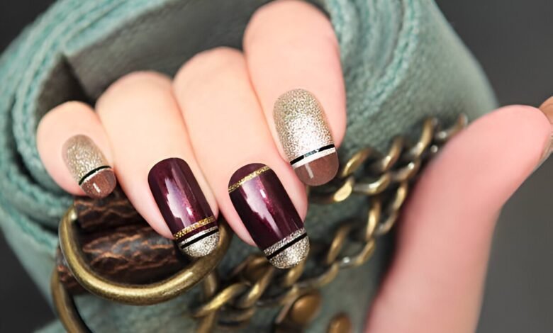 glitter nail art
