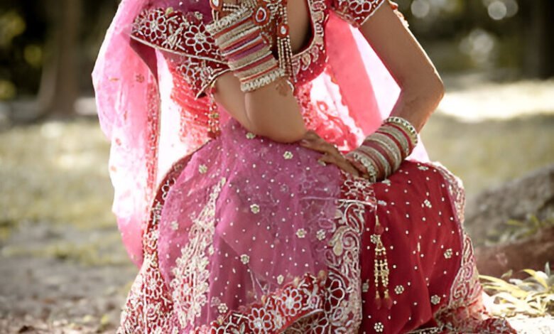 pink bridal lehenga