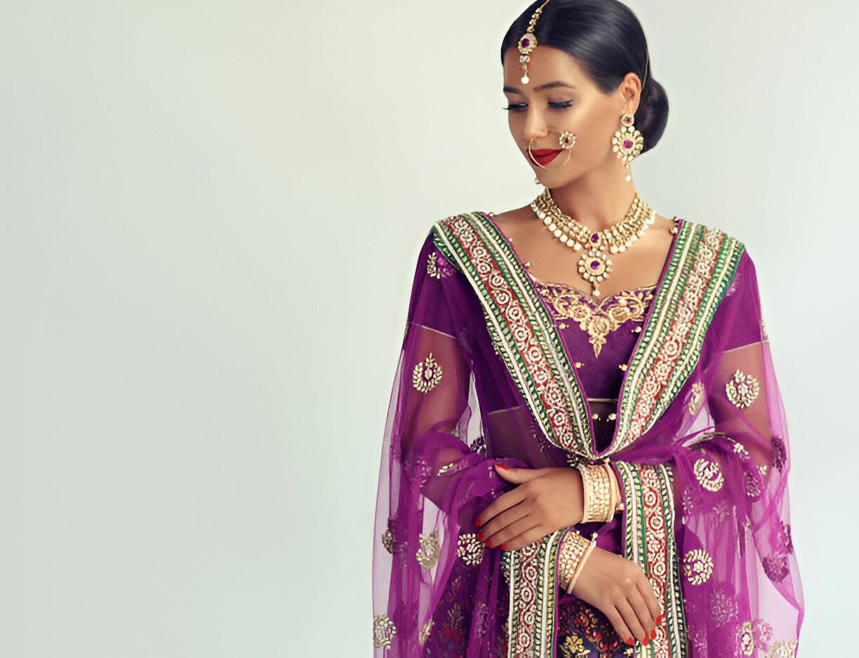 pink bridal lehenga