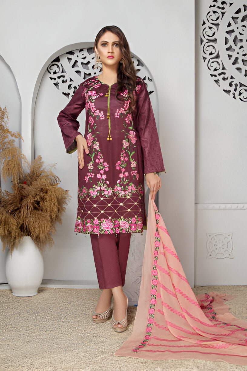 long dress with dupatta