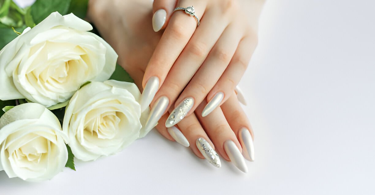 wedding bridal nail art