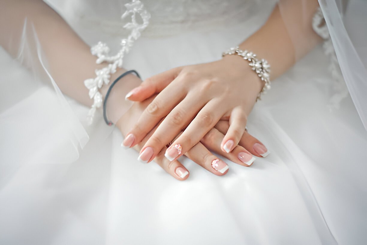 wedding bridal nail art