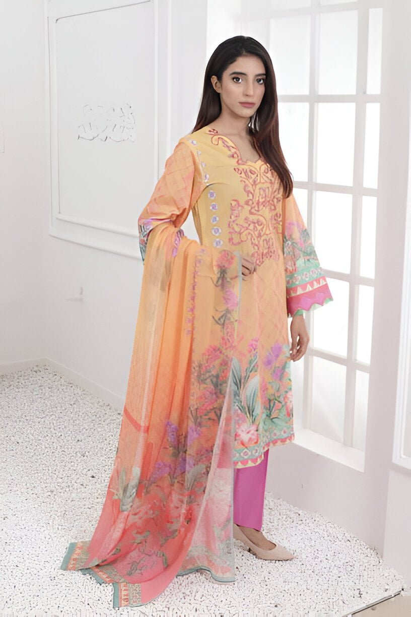 long dress with dupatta