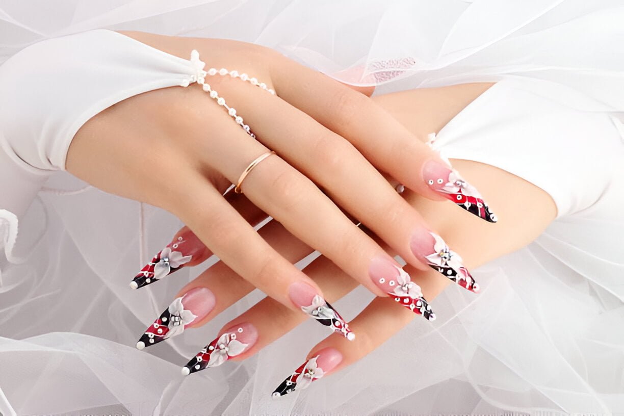 wedding bridal nail art