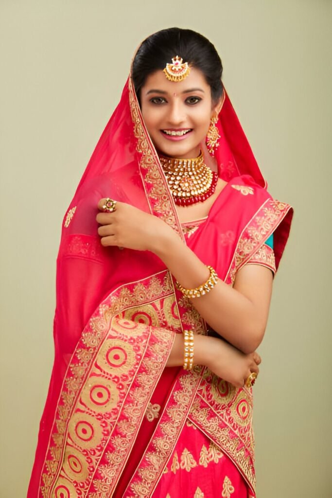 bridal dupatta style