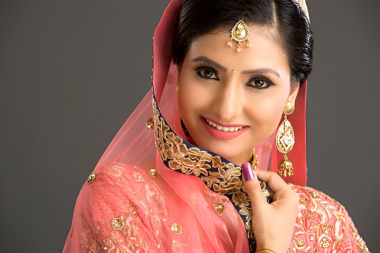 bridal dupatta style