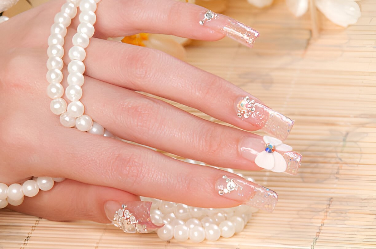 wedding bridal nail art