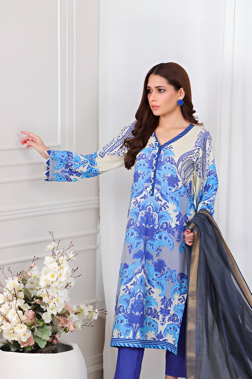 navy blue dupatta