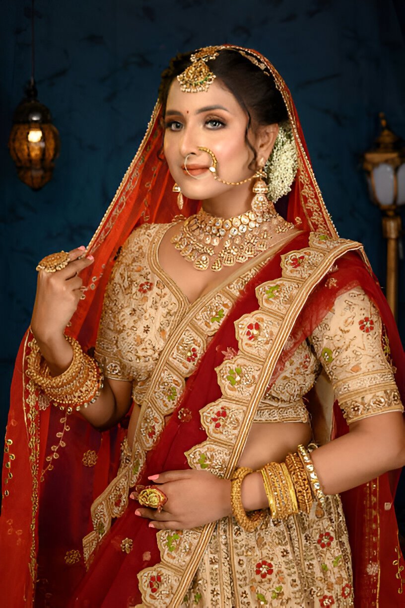 double dupatta bridal lehenga