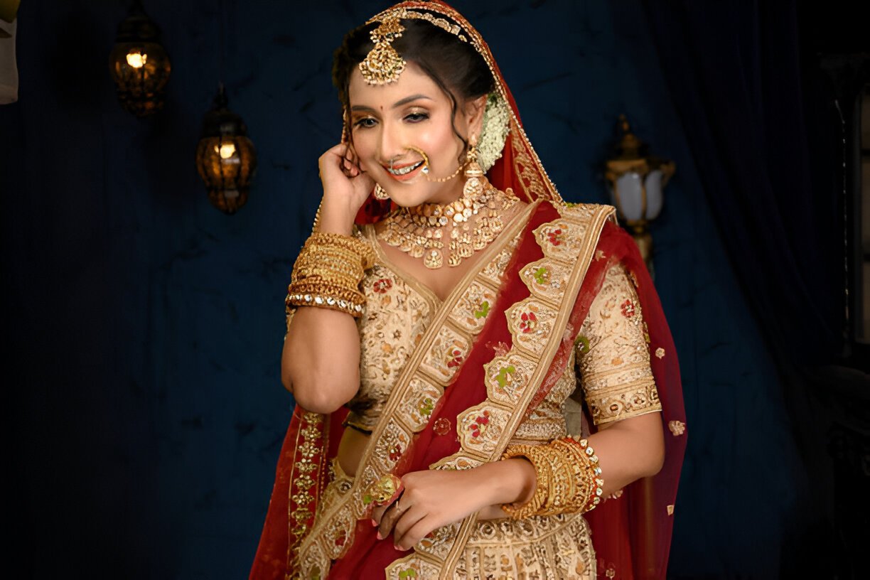 double dupatta bridal lehenga