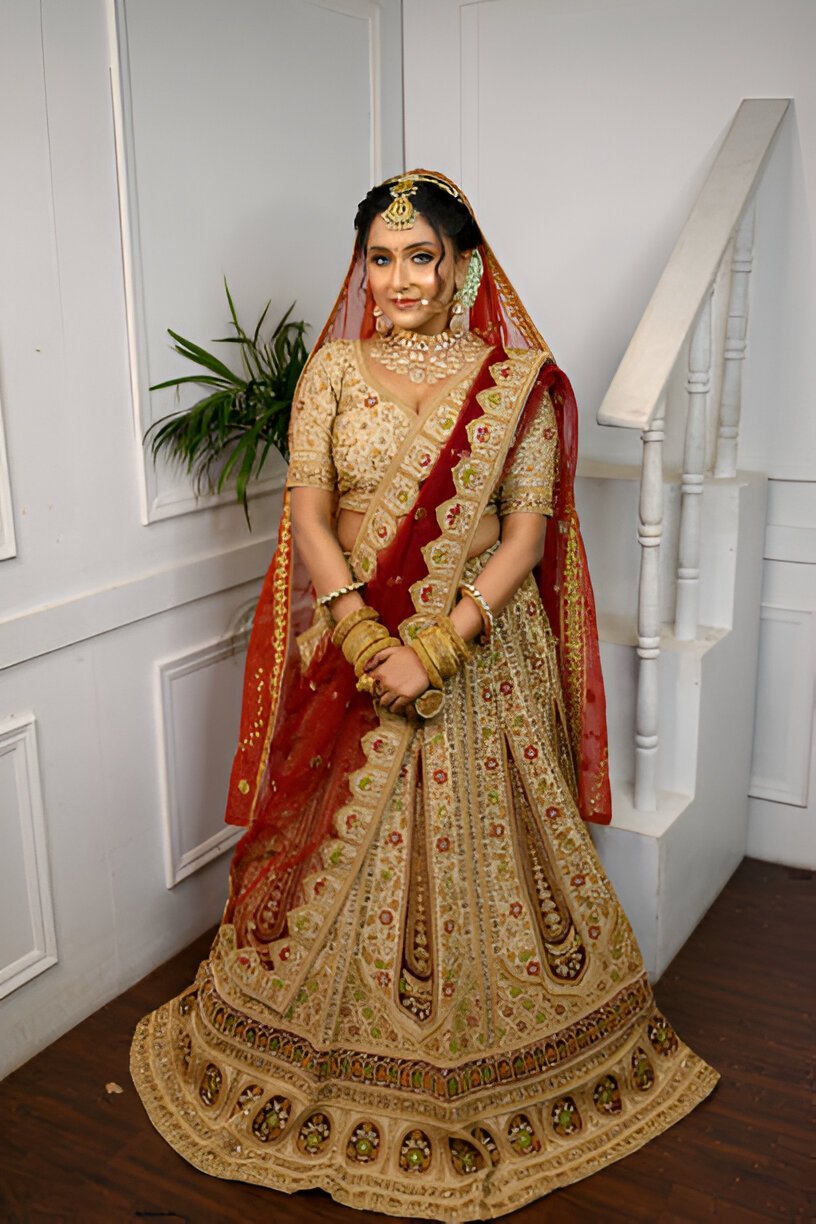 double dupatta bridal lehenga