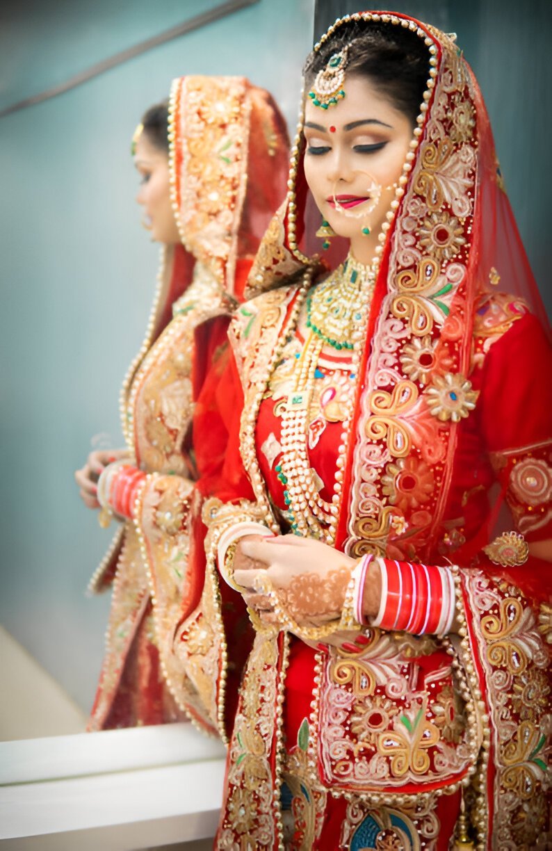 double dupatta bridal lehenga