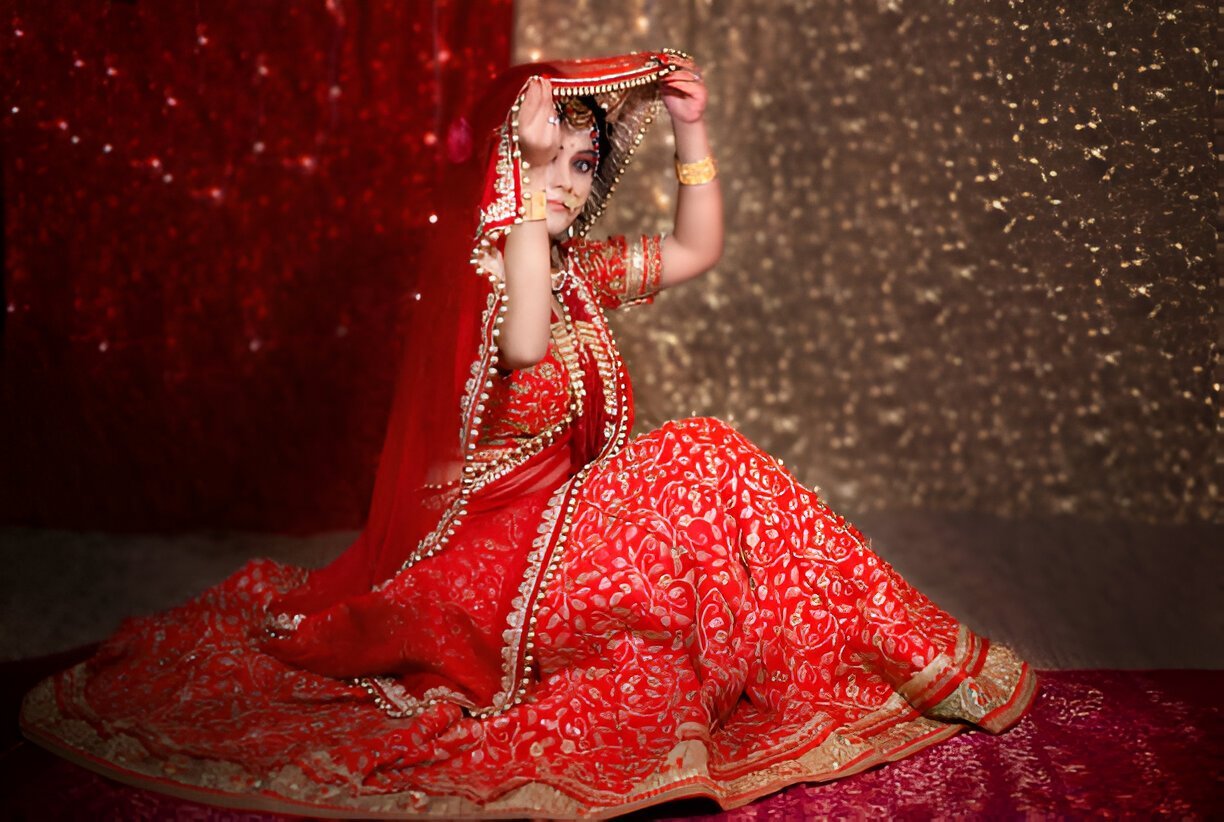 bridal dupatta design
