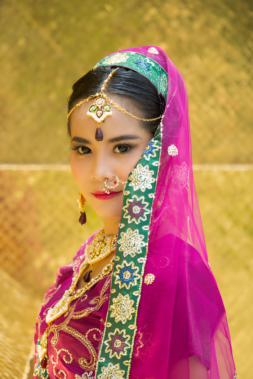 bridal dupatta design