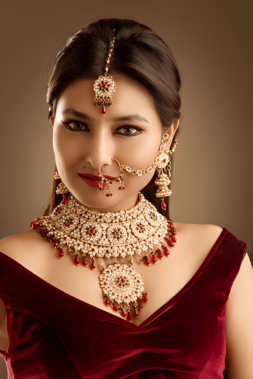 simple bridal gold necklace