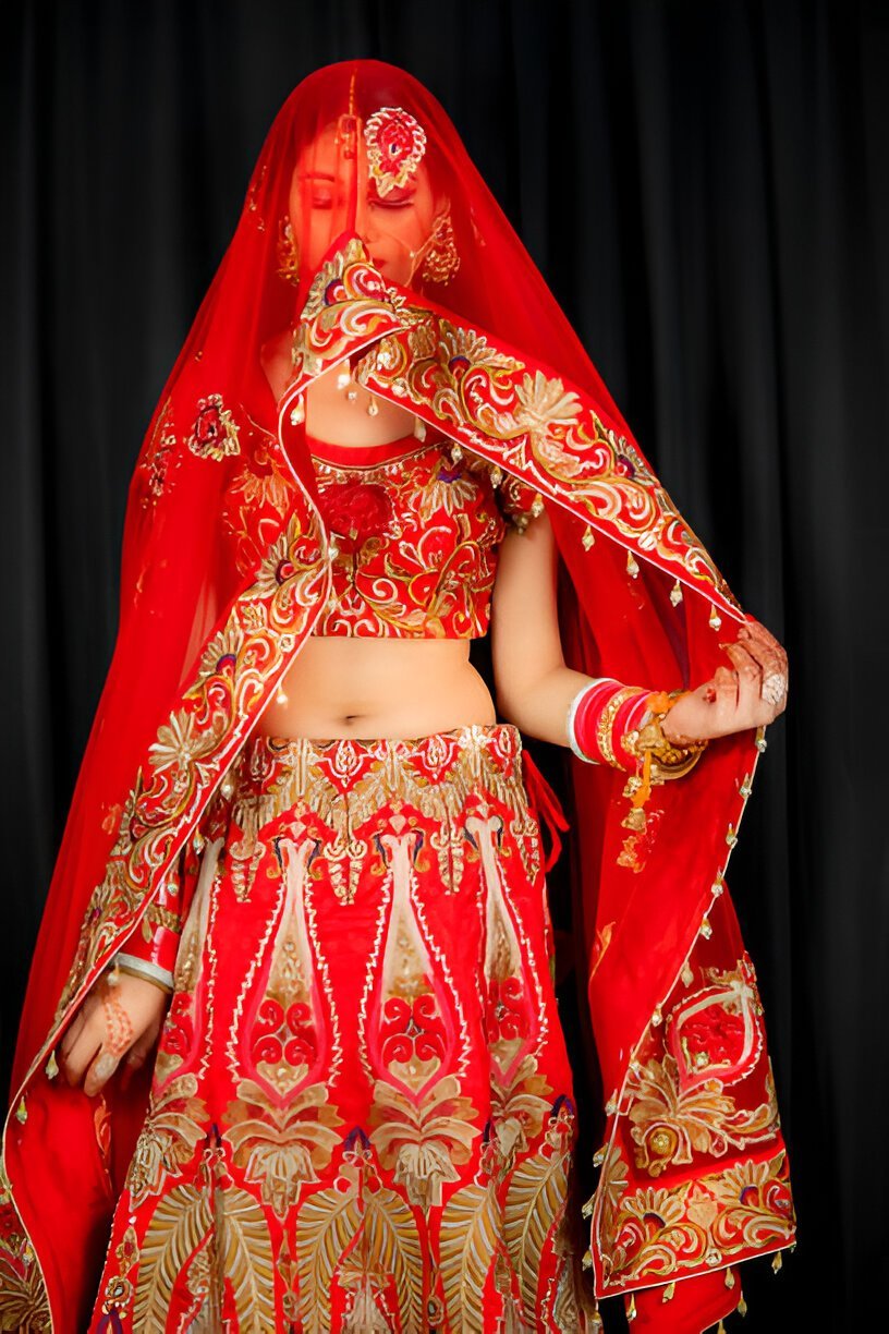 bridal dupatta design