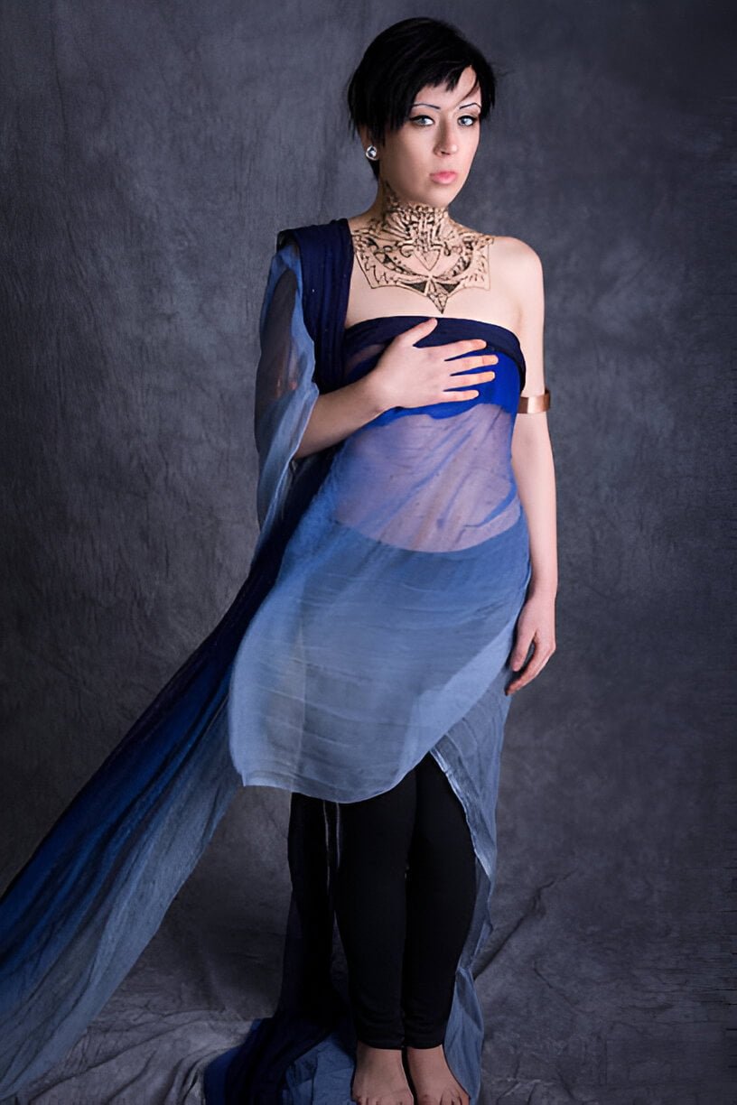 royal blue dupatta