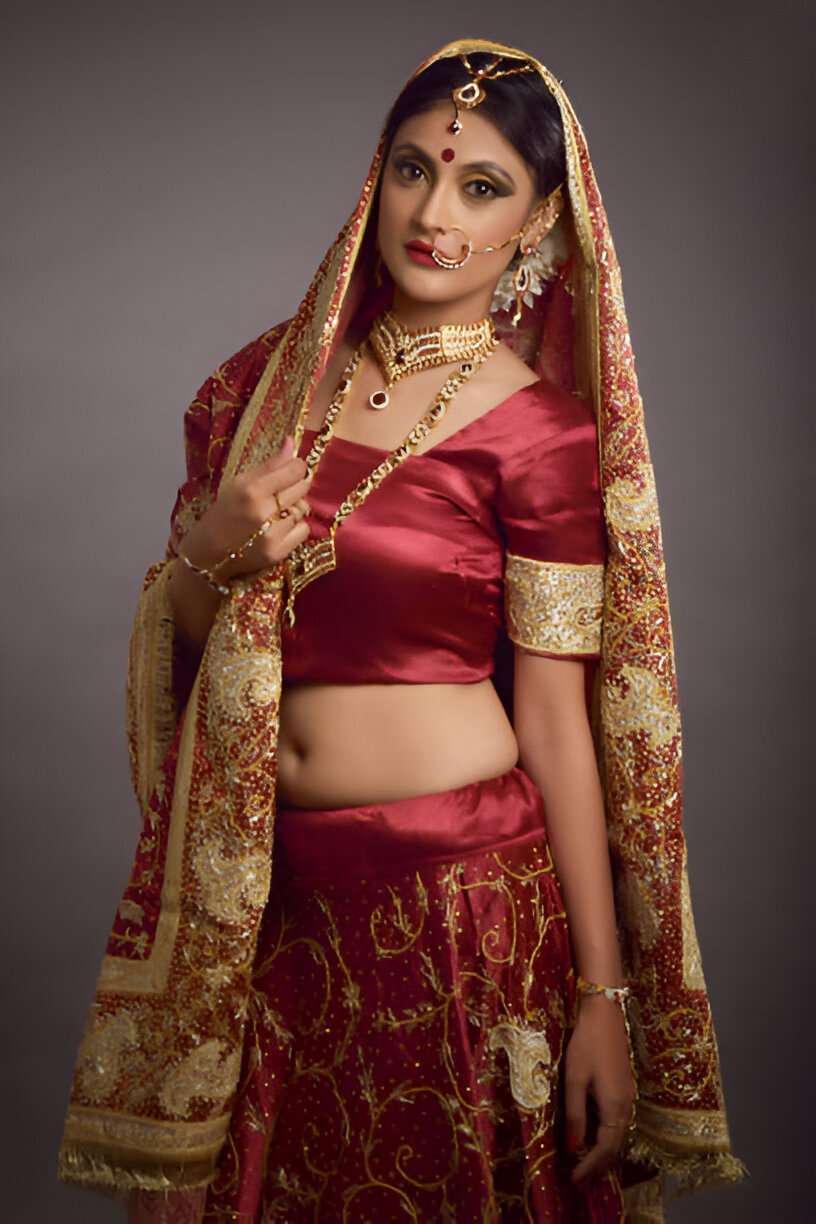 double dupatta bridal lehenga