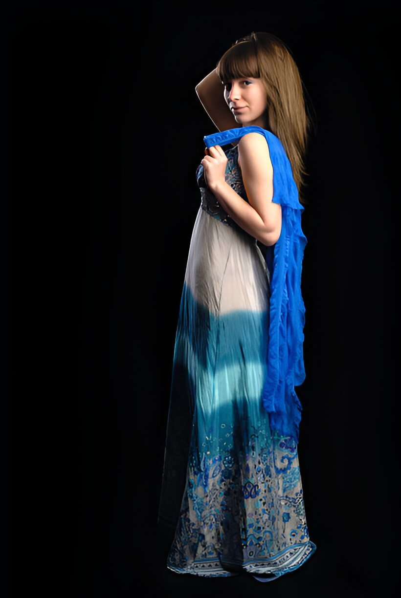 royal blue dupatta