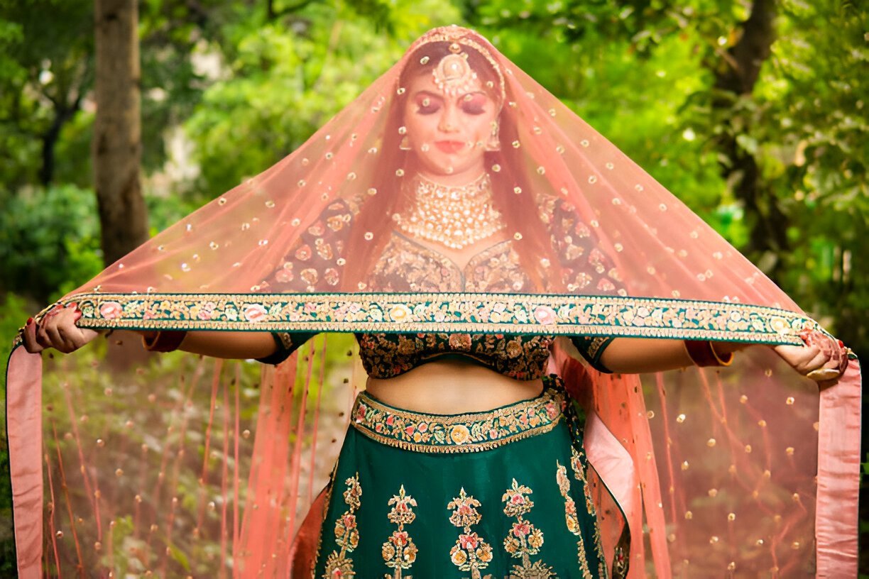 bridal dupatta design