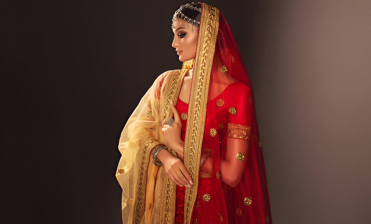 double dupatta bridal lehenga
