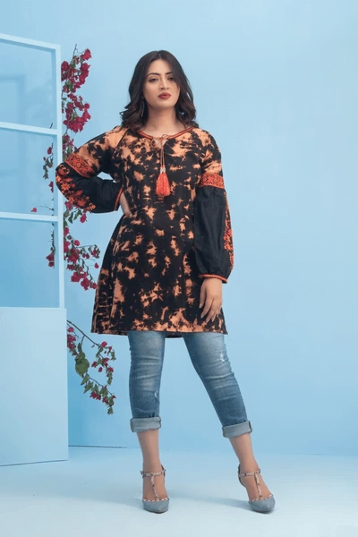 Chikan Kurti with Jeans