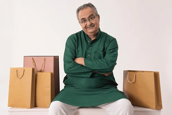 green kurta for men