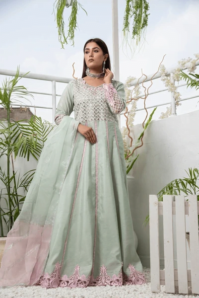long gown with dupatta