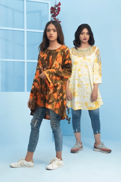 Chikan Kurti with Jeans