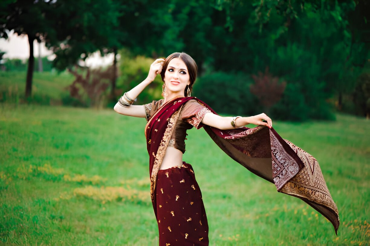 half saree dupatta