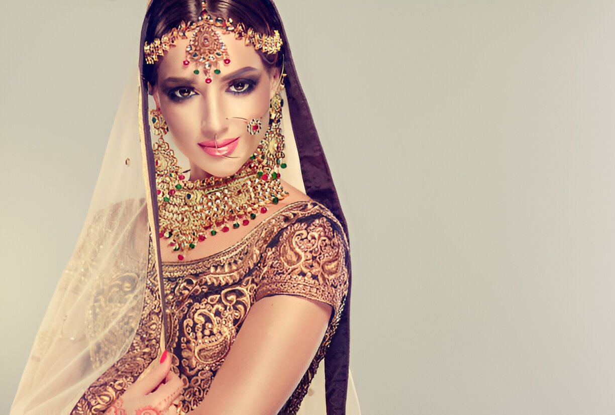 golden bridal dupatta