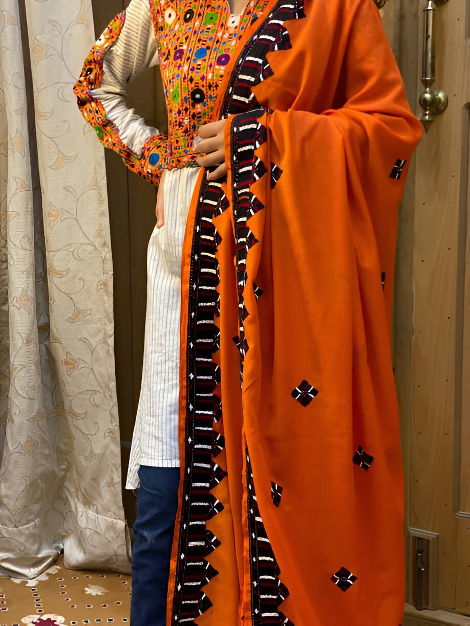 heavy work dupatta