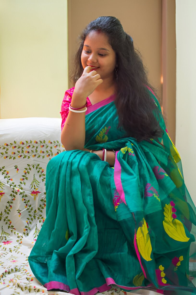 light green saree