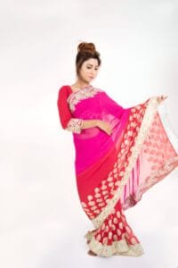 purple colour saree