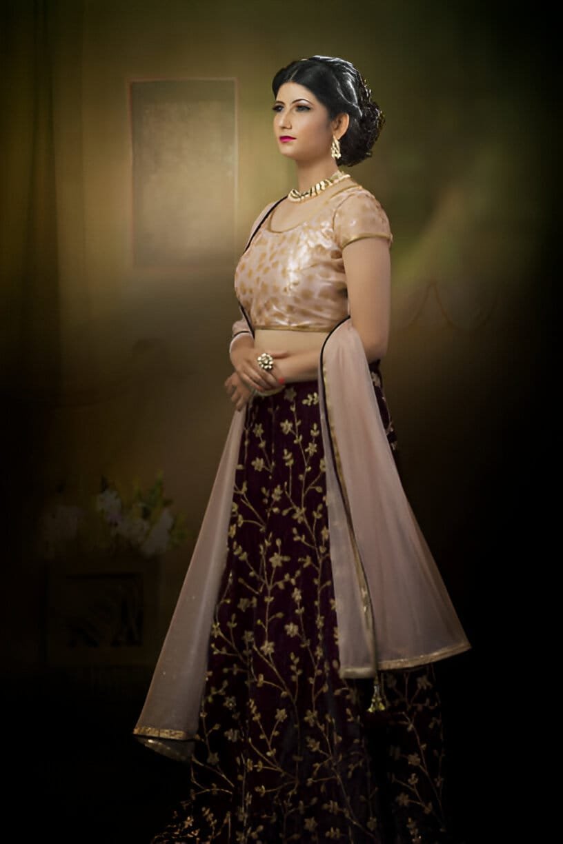 black lehenga for women