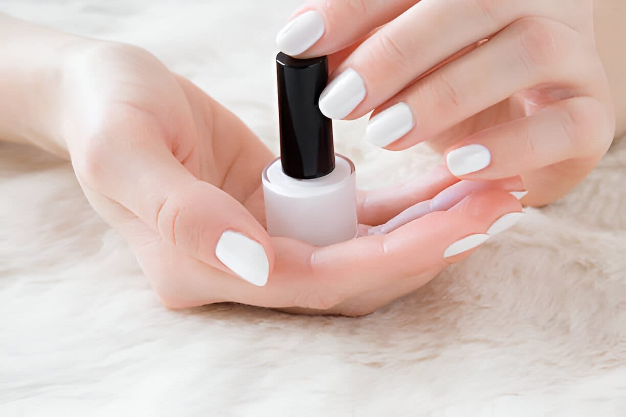 white nail polish