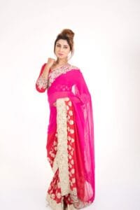 purple colour saree