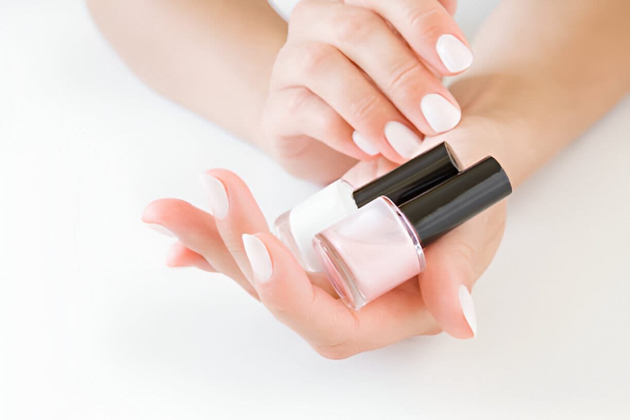white nail polish