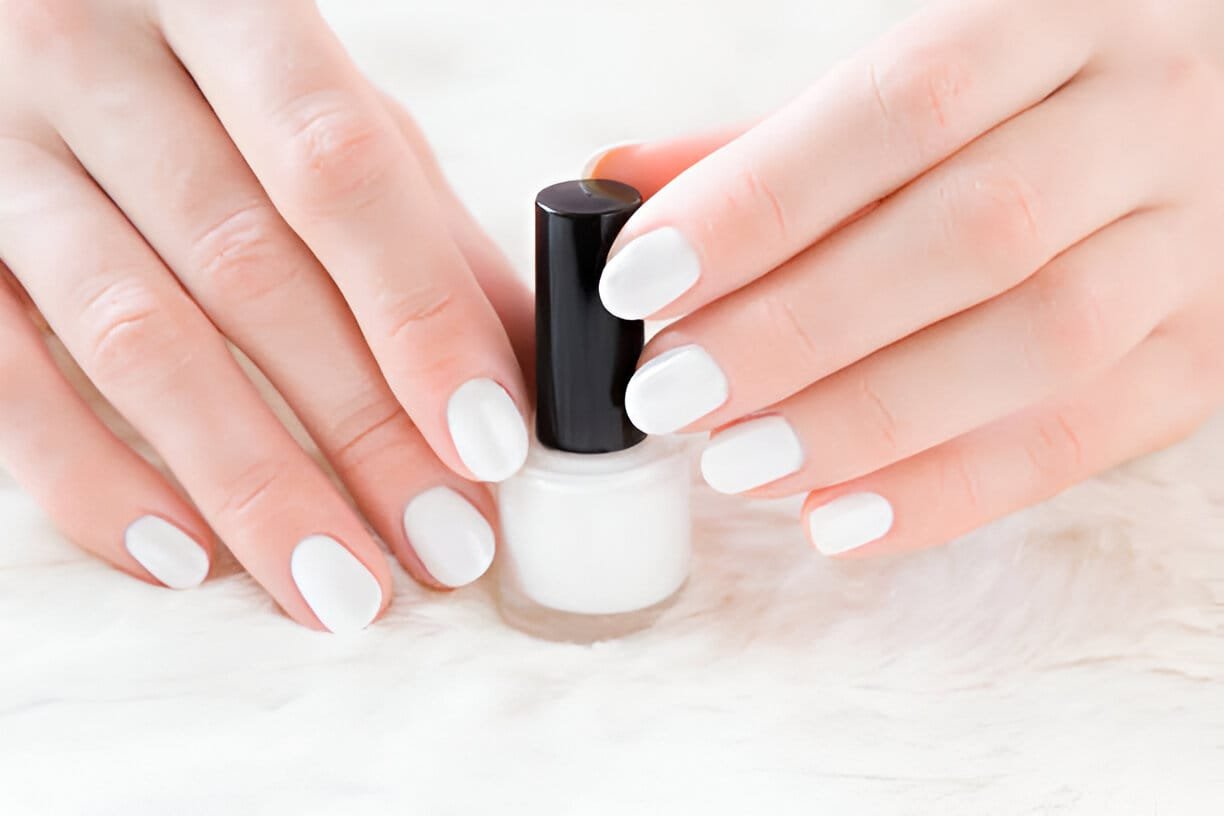 white nail polish