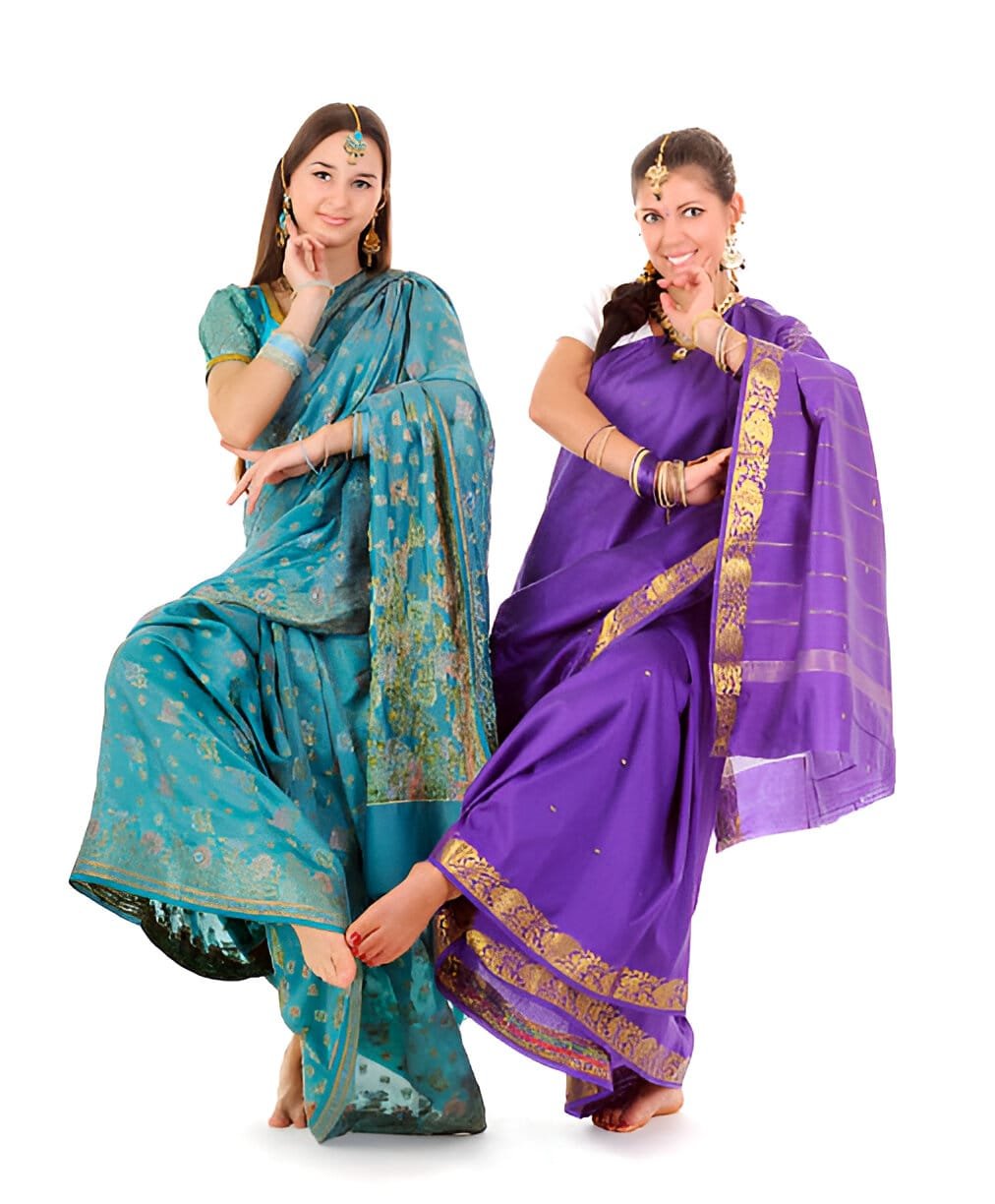 sky blue saree
