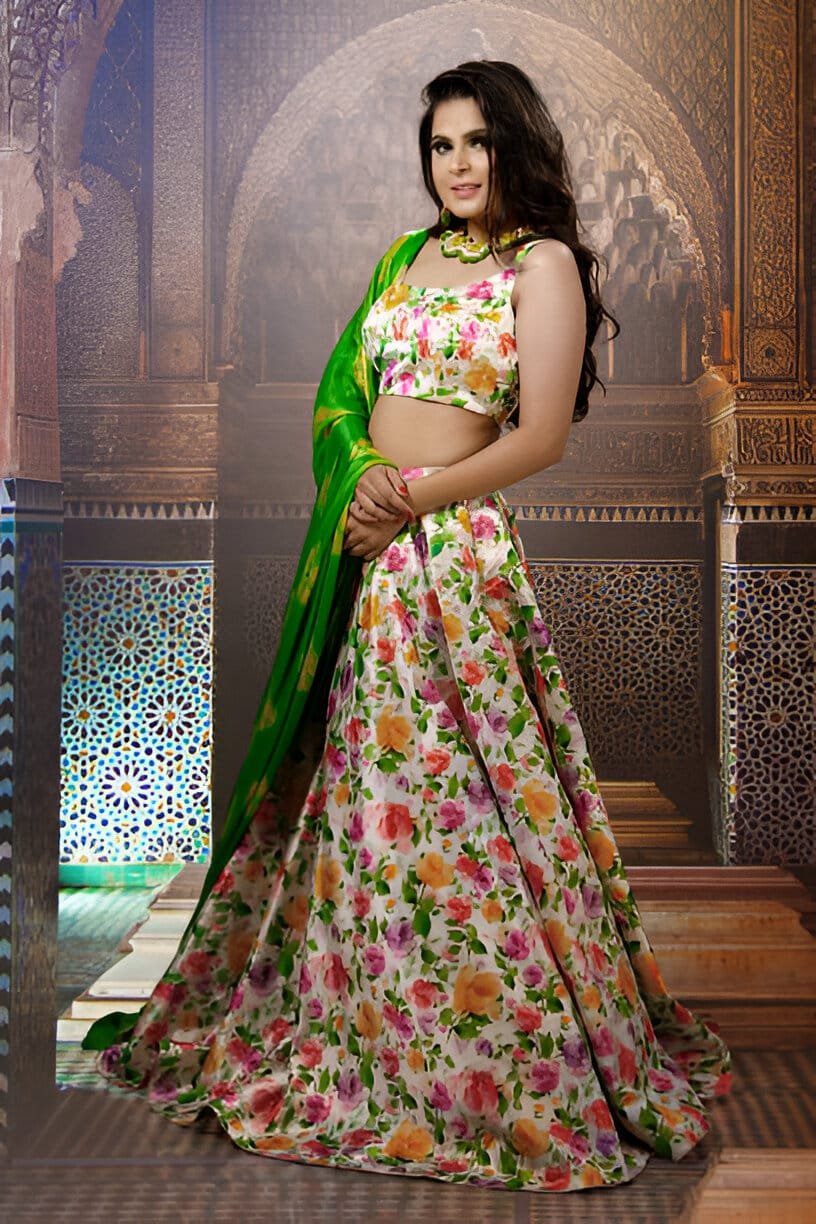 lehenga half saree