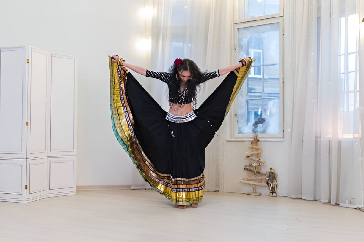 black lehenga for women