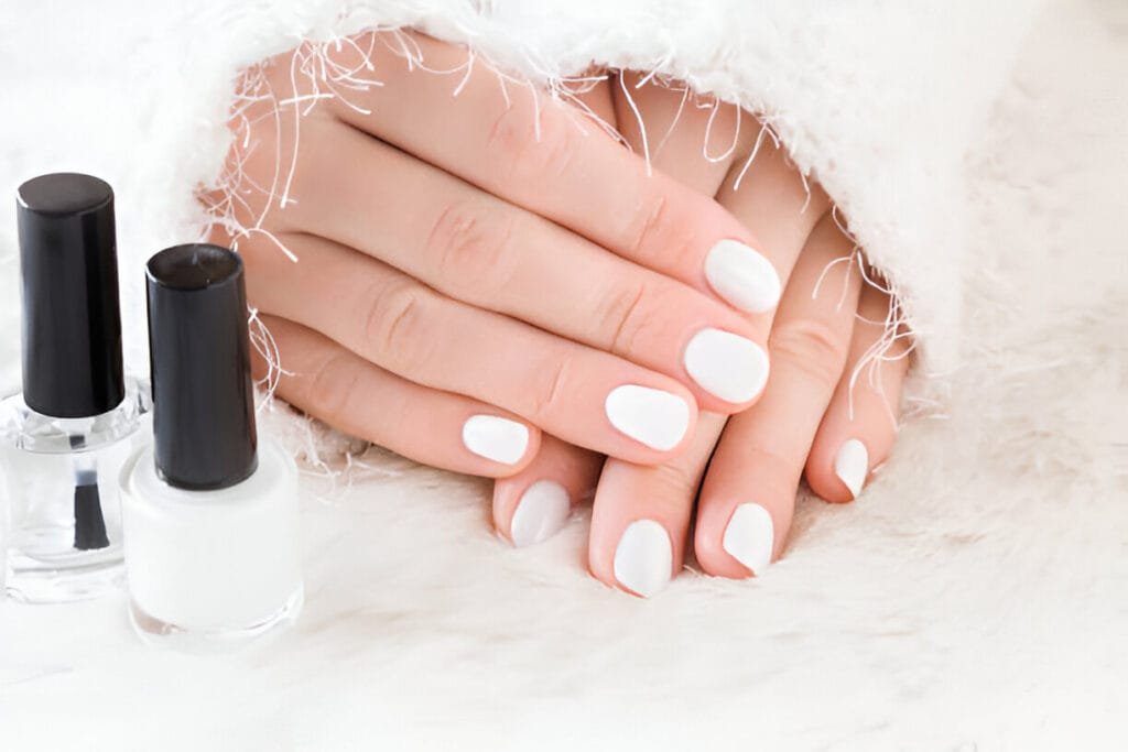 white nail polish