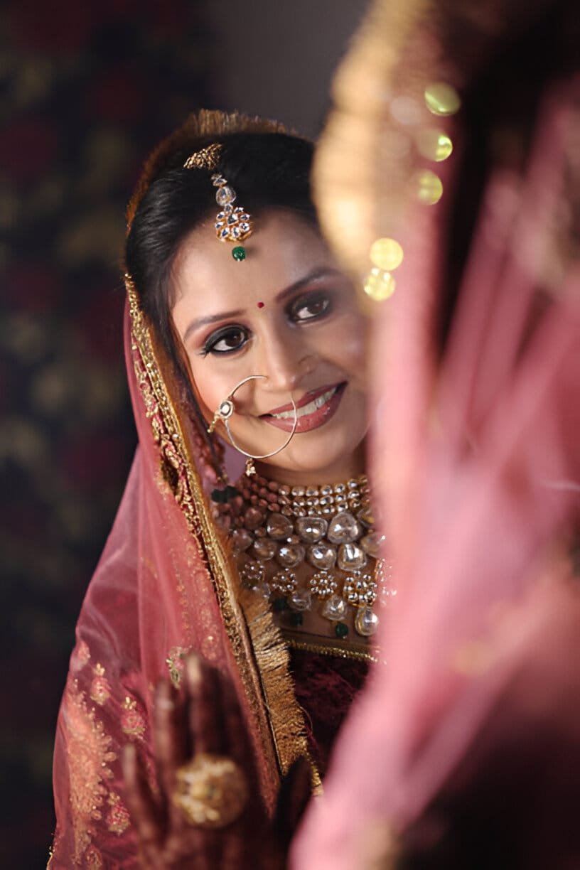 maroon bridal lehenga