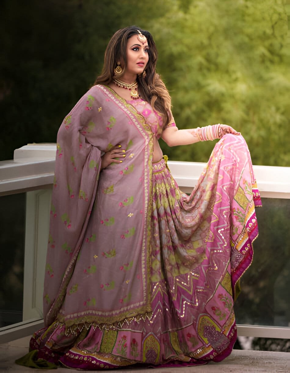 lehenga half saree